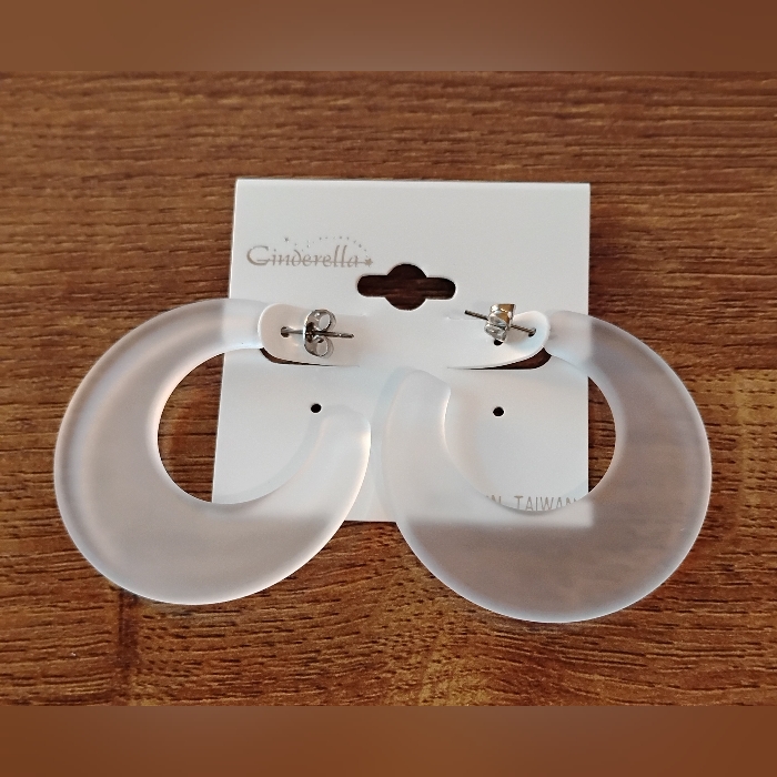 Frosted Hoop Earrings